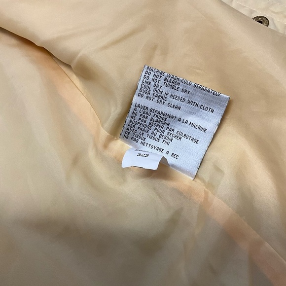 Via Spiga Women’s Mock Neck Plain Long Sleeve Raincoat Sz Extra Small In Yellow - Picture 15 of 16